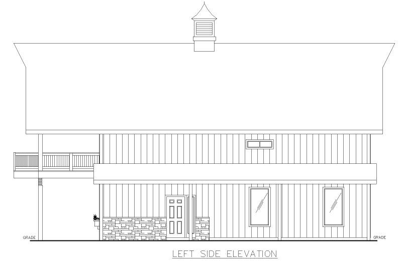 House Design - Exterior - Other Elevation for Cabin House Plan #117-998 - 2 bed, 2.5 bath