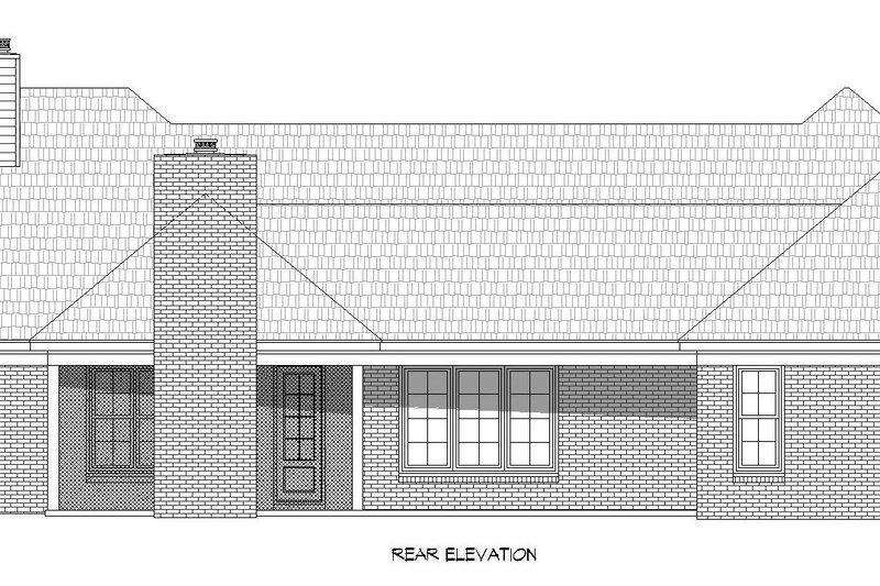 Architectural House Design - Exterior - Rear Elevation 1 for Country House Plan #932-294 - 3 bed, 4.5 bath