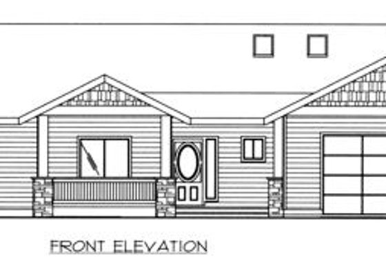 Exterior - Other Elevation for Ranch House Plan #117-575 - 4 bed, 3.5 bath