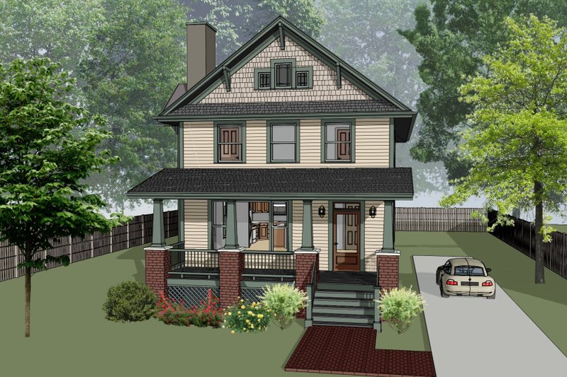 Bungalow Style House Plan - 3 Beds 2.5 Baths 1795 Sq/Ft Plan #79-348 ...