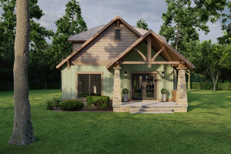 Dream House Plan - Exterior - Rear Elevation for Craftsman House Plan #17-2221 - 3 bed, 2.5 bath