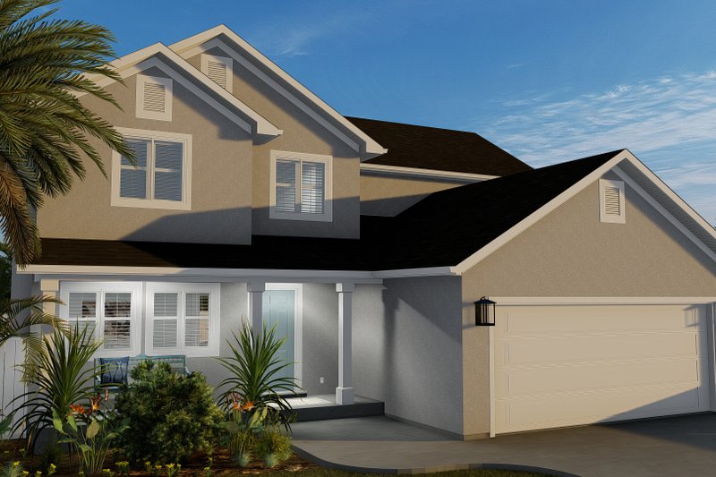 Home Plan - Exterior - Front Elevation 3 for Traditional House Plan #1060-68 - 3 bed, 2.5 bath