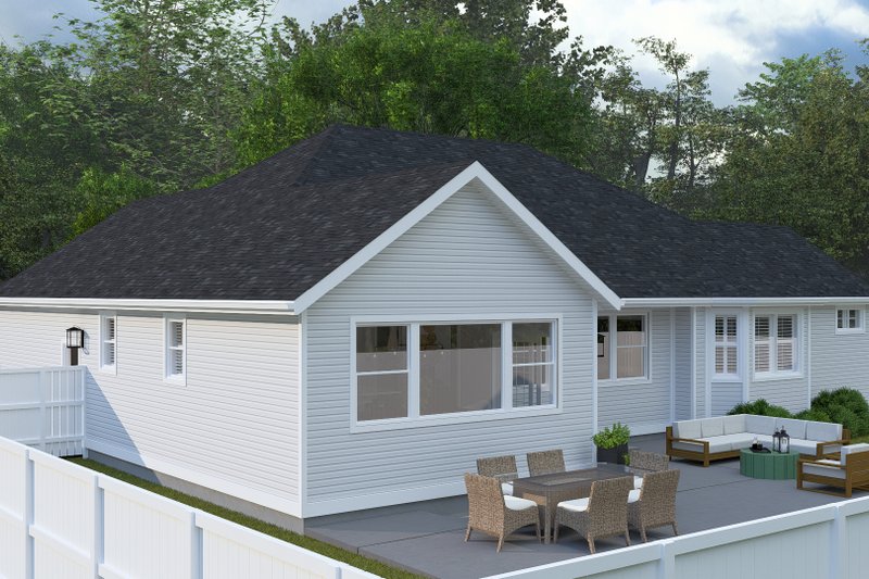 House Blueprint - Exterior - Rear Elevation for Craftsman House Plan #1060-356 - 3 bed, 2.5 bath