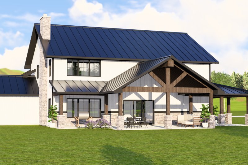 Architectural House Design - Exterior - Other Elevation 3 for Barndominium House Plan #1064-160 - 3 bed, 2.5 bath