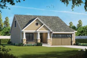 Ranch Exterior - Front Elevation Plan #20-2313