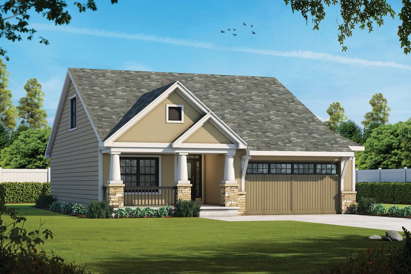 Ranch Style House Plan - 4 Beds 3 Baths 1596 Sq/Ft Plan #20-2313