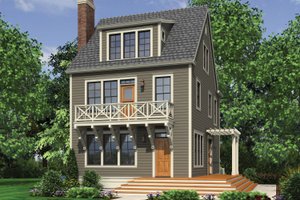 Colonial Exterior - Front Elevation Plan #48-1008