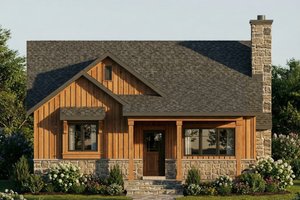 House Blueprint - Cottage Exterior - Front Elevation Plan #22-571