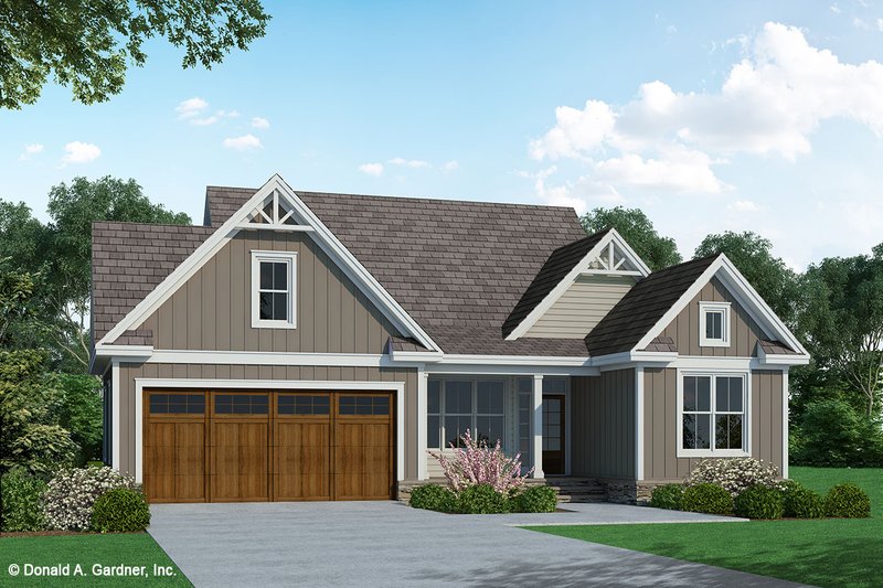 Dream House Plan - Craftsman Exterior - Front Elevation Plan #929-1105