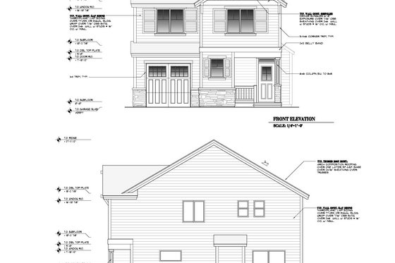 Exterior - Other Elevation for Craftsman House Plan #53-560 - 3 bed, 2.5 bath