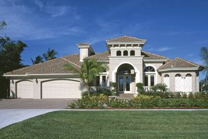 Mediterranean Exterior - Front Elevation Plan #930-14