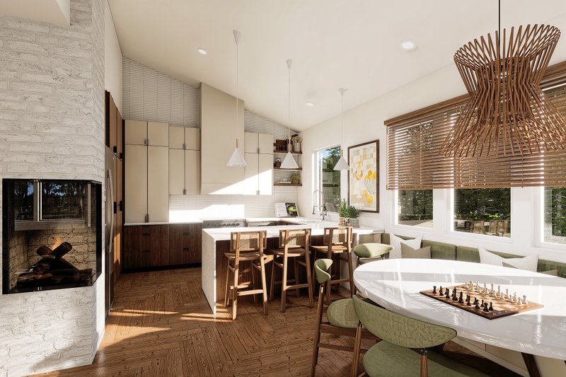 House Blueprint - Interior - Kitchen for Contemporary House Plan #23-2834 - 3 bed, 1 bath