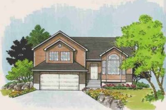 Exterior - Front Elevation for Traditional House Plan #308-138 - 4 bed, 3 bath
