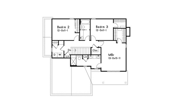 Dream House Plan - Traditional Floor Plan - Upper Floor Plan #22-641