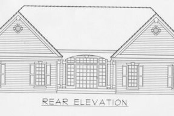 Exterior - Rear Elevation for Traditional House Plan #112-120 - 3 bed, 2 bath