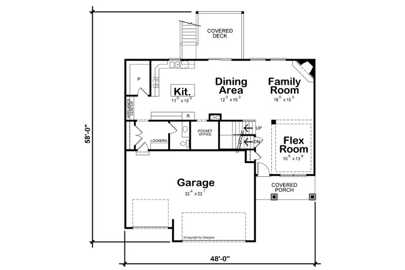 House Blueprint - Floor Plan - Main Floor for Craftsman House Plan #20-2492 - 4 bed, 3.5 bath