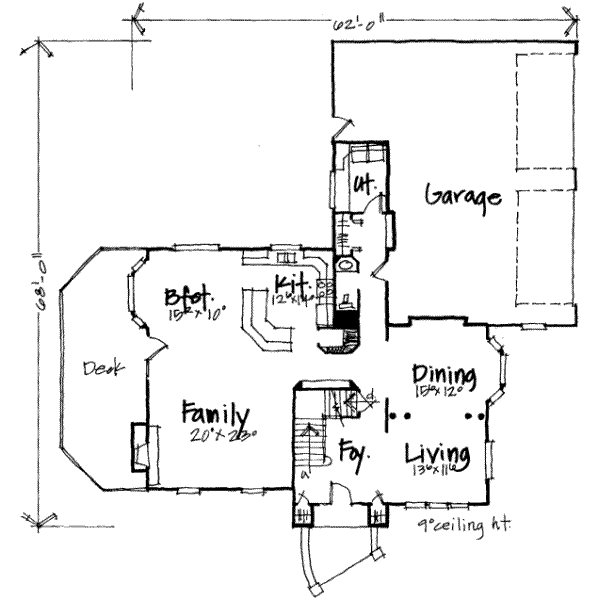 Colonial Floor Plan - Main Floor Plan #308-167