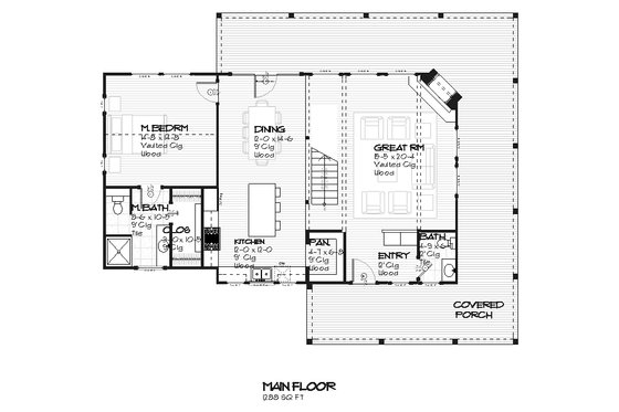 Cottage design, house plan