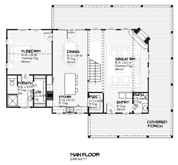Home Plan - Cottage design, house plan