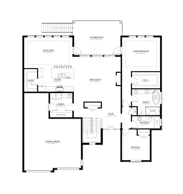 House Blueprint - Prairie Floor Plan - Main Floor Plan #1114-76