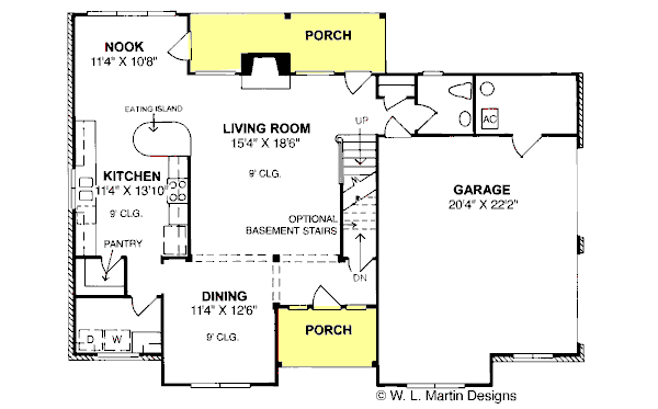 Traditional Floor Plan - Main Floor Plan #20-312