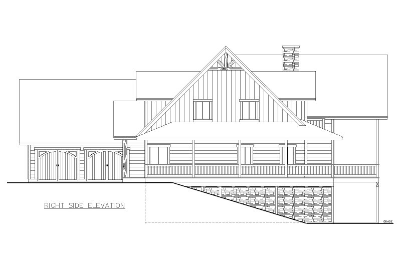 House Design - Exterior - Other Elevation 1 for Craftsman House Plan #117-1045 - 4 bed, 4 bath
