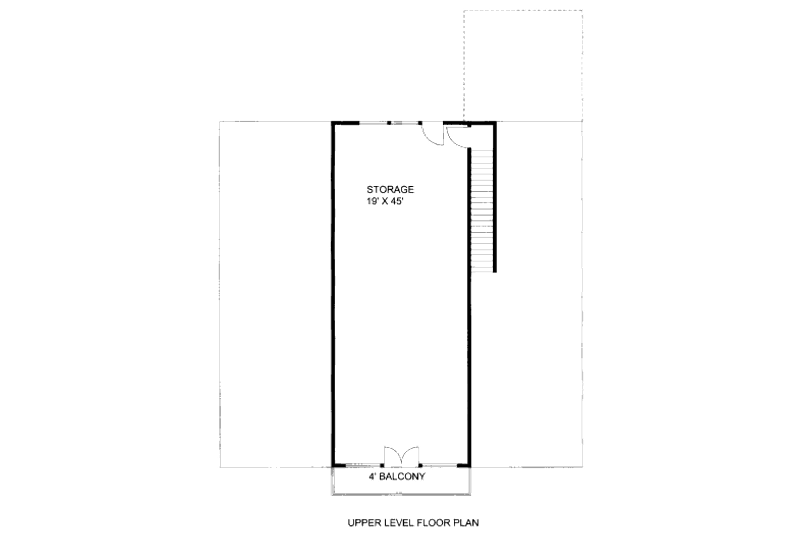 House Blueprint - Floor Plan - Upper Floor for Traditional House Plan #117-667, 1 bath