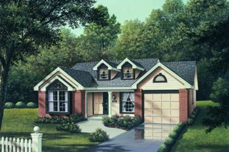 House Blueprint - Traditional Exterior - Front Elevation Plan #57-152