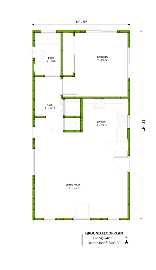 Adobe / Southwestern Floor Plan - Main Floor Plan #1106-53