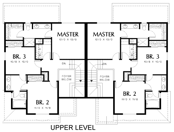 House Design - Traditional Floor Plan - Upper Floor Plan #48-187