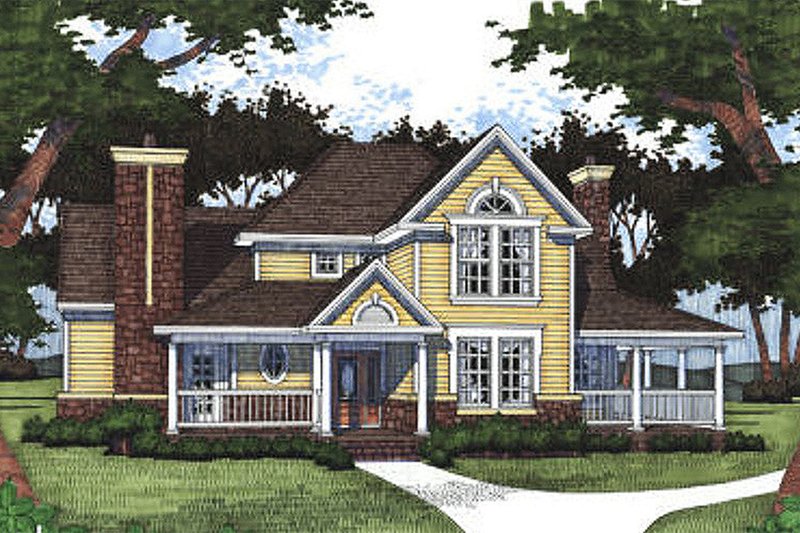 Architectural House Design - Country Exterior - Front Elevation Plan #120-140