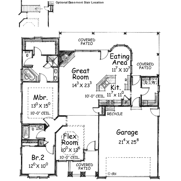 House Plan Design - Traditional Floor Plan - Main Floor Plan #20-1369