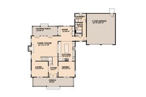 Floor Plan - Main Floor for Traditional House Plan #515-15 - 4 bed, 3 bath