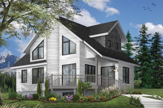 Exterior - Front Elevation 4 for Country House Plan #23-2030 - 2 bed, 2 bath