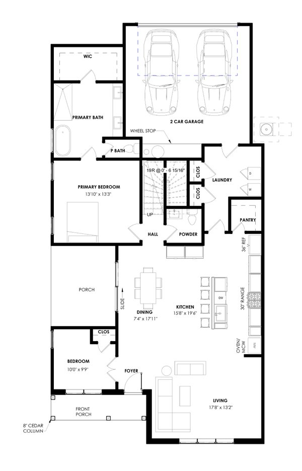 House Plan Design - Floor Plan - Main Floor for Traditional House Plan #1129-34 - 5 bed, 3.5 bath