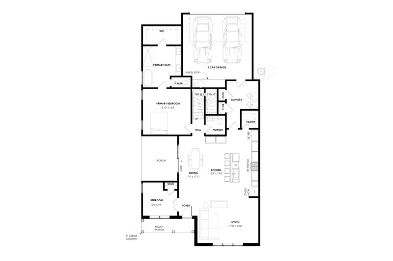 House Plan Design - Floor Plan - Main Floor for Traditional House Plan #1129-34 - 5 bed, 3.5 bath