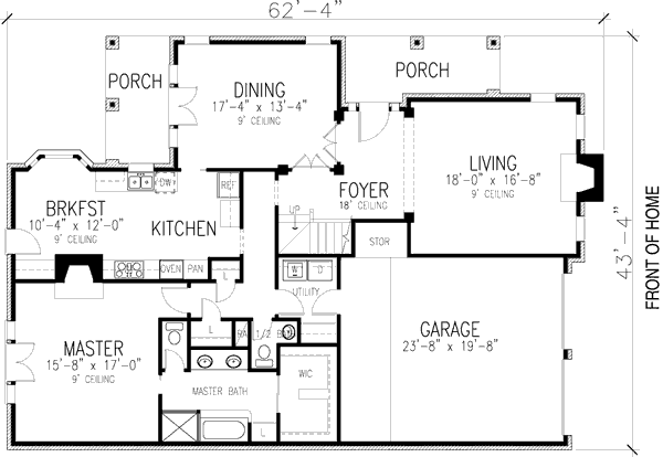 Dream House Plan - European Floor Plan - Main Floor Plan #410-369