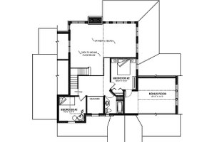 Floor Plan - Upper Floor for Traditional House Plan #23-250 - 2 bed, 2.5 bath