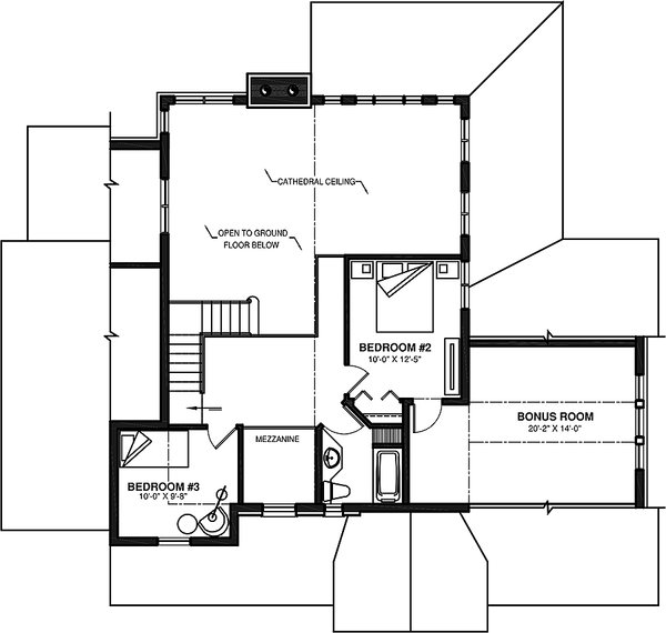 Dream House Plan - Traditional Floor Plan - Upper Floor Plan #23-250