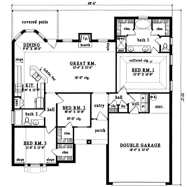 European Floor Plan - Main Floor Plan #42-337