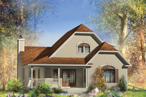 Country Exterior - Front Elevation Plan #25-4744