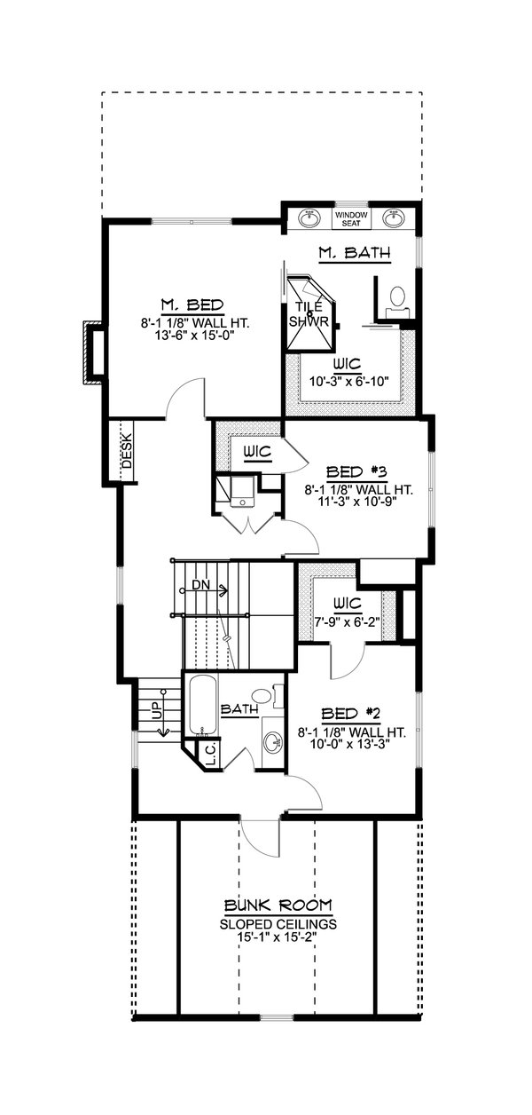 Architectural House Design - Cottage Floor Plan - Upper Floor Plan #1064-343