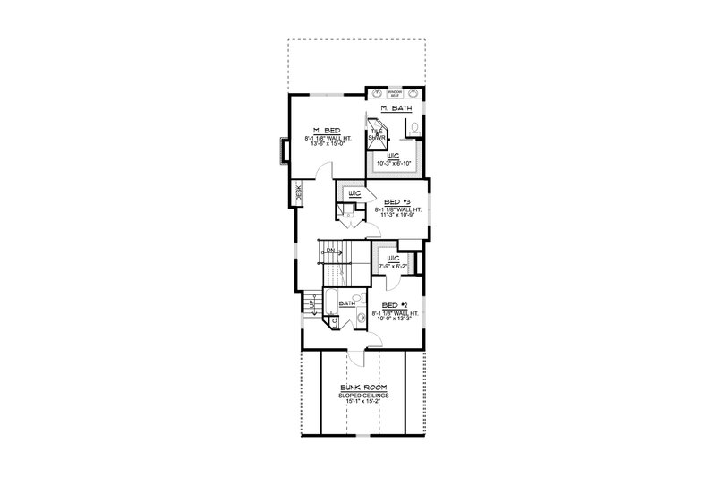Home Plan - Floor Plan - Upper Floor for Cottage House Plan #1064-343 - 3 bed, 4 bath