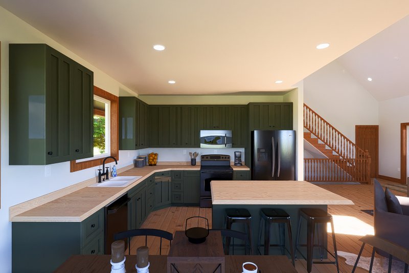 House Blueprint - Interior - Kitchen for Cabin House Plan #1060-190 - 4 bed, 2.5 bath