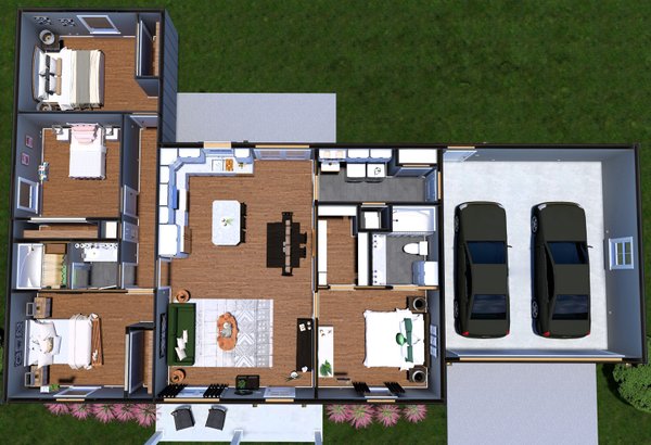 Farmhouse Floor Plan - Main Floor Plan #44-280