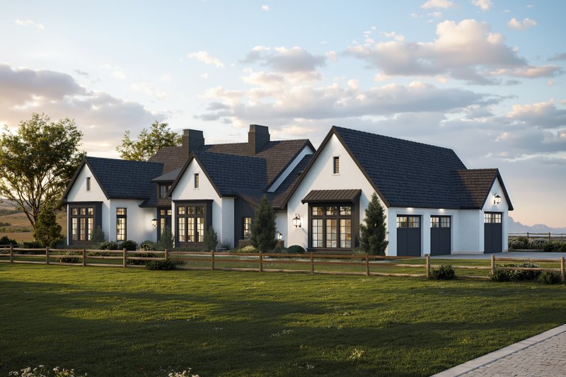 Home Plan - Exterior - Rear Elevation 1 for Farmhouse House Plan #1114-92 - 2 bed, 2.5 bath