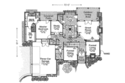 European Style House Plan - 4 Beds 3.5 Baths 3296 Sq/Ft Plan #310-560 