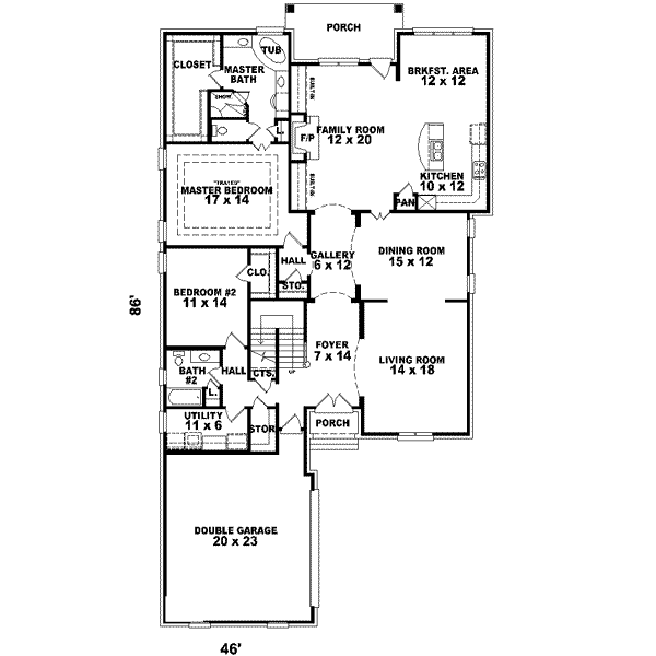 European Floor Plan - Main Floor Plan #81-595