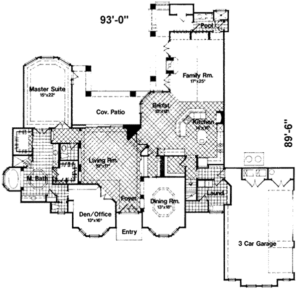 European Floor Plan - Main Floor Plan #135-114