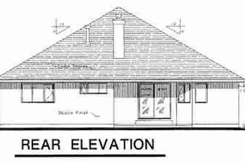 Home Plan - Exterior - Rear Elevation for Traditional House Plan #18-9064 - 2 bed, 2 bath
